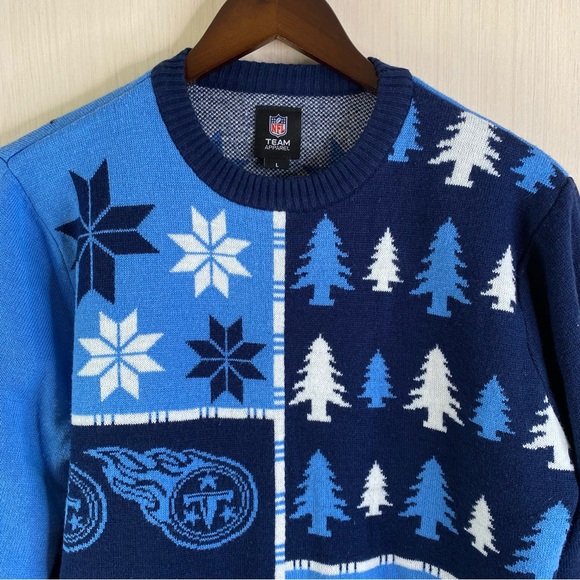 Tennessee Titans Men’s Busy Block NFL Team Apparel Sweater Blue Size Large - Picture 5 of 8